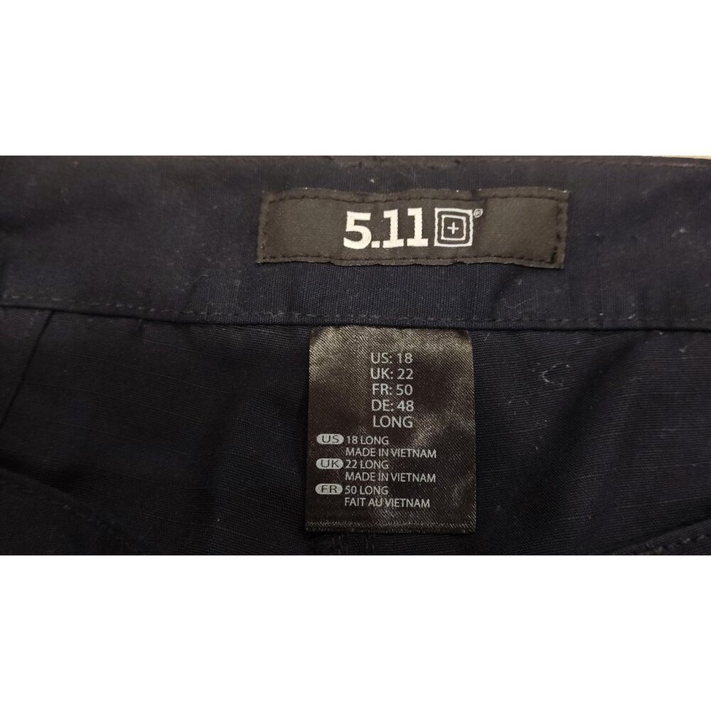 5.11 Tactical Women's Black Straight-Leg Cargo Pants - Picture 9 of 11